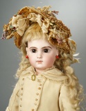 Beautiful French Bisque Brown-Eyed Bebe E.J. by Jumeau 3400/3800