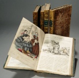 Five Bound French Volumes of Journal des Dames from 1850s  300/500
