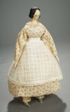 Petite Grodnertal Wooden Doll in Antique Gown 300/400