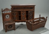 French Wooden Brittany Furnishings with Rich Carvings 300/400