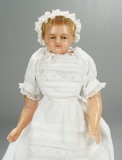 English Poured Wax Child Doll with Original Costume 800/1100