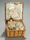 German All-Bisque Miniature Doll with Trousseau 300/500