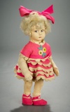 Italian Felt Character Doll, Series III, in Vibrant Pink Costume by Lenci 400/600