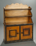 19th Century Walnut Cupboard with Ebony Beaded Trim 200/300