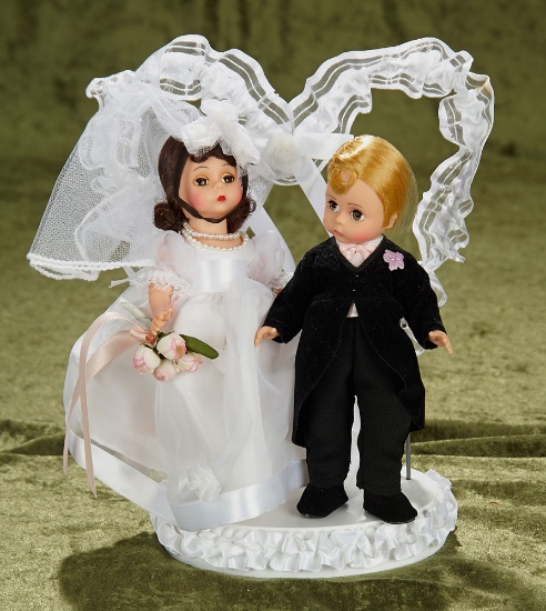 8" Wendy-Kins Bride and Groom Wedding Topper Set, #21031, MIB, 1997