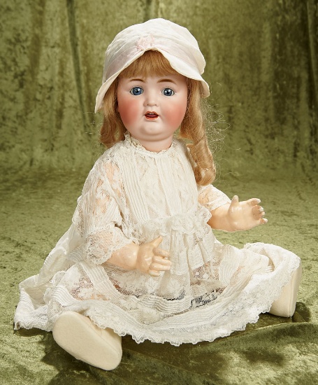 Large 24" German bisque character, model 262, with chubby face and body. $400/500