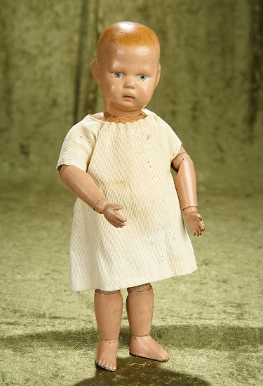 13.5" American wooden boy by Schoenhut with nice original paint.