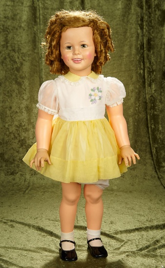 36" Vintage "Shirley Temple Playpal Walks" by Ideal in excellent condition with tag and watch.