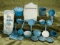 Large Lot of German blue enamelware for doll and dollhouse kitchens. $400/500