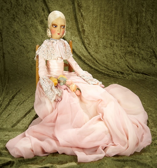 31" Cloth boudoir doll with original costume and coiffure. $400/500