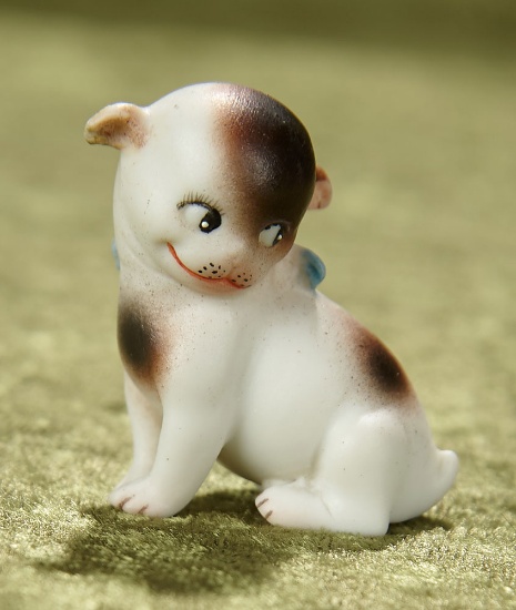 1 1/2"h. German all-bisque Kewpie Doodledog.  $400/500