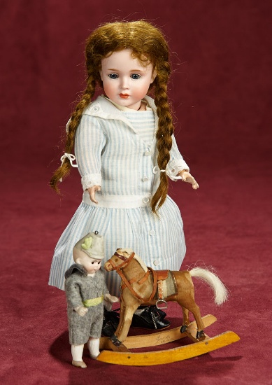 Petite German Bisque Character Known as "Wendy", Model 2033 by Bruno Schmidt 5000/7000