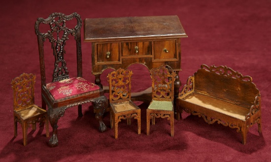 Fine Lot of Early Miniature Furniture 500/700