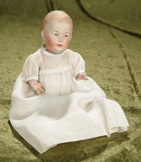 10" German bisque pouty child, model 7759, by Gebruder Heubach. $400/500