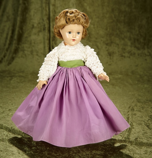 15" American composition Anne-Shirley, Effanbee Historical Series in costume of 1939. $500/700