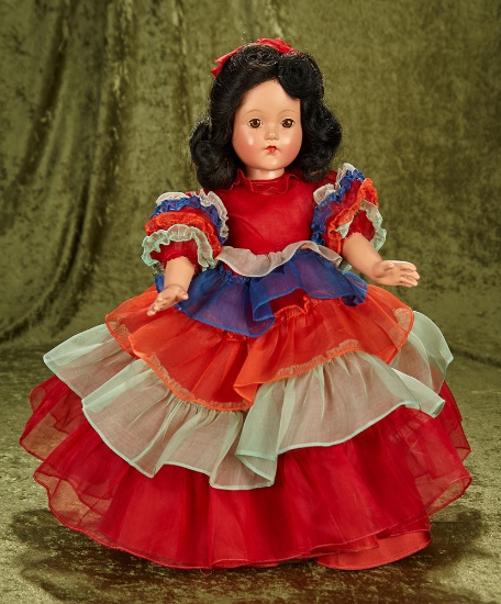 18" American composition Ann-Shirley by Effanbee in original festival costume $400/500