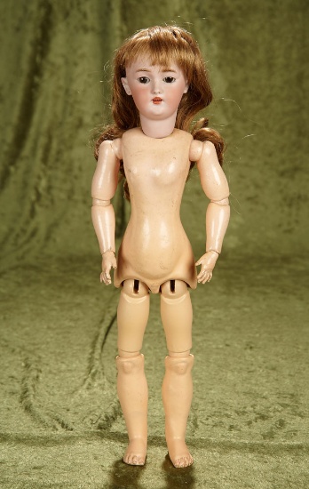 17" German bisque lady doll, 1159, by Simon and Halbig with lady-shaped body
