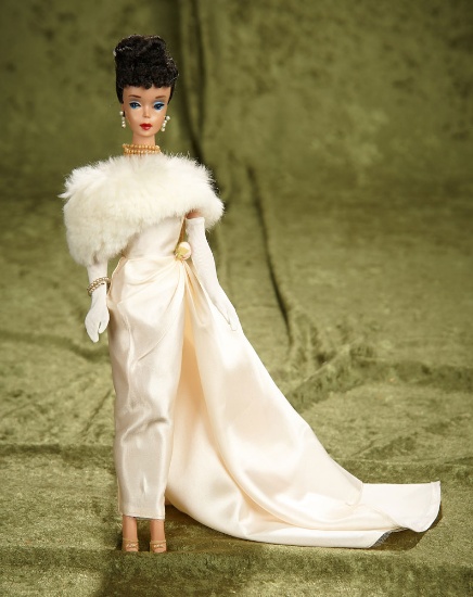 12" Vintage Barbie in "Enchanted Evening" outfit with nicely coiffed with upswept hair style.