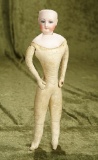 Small French bisque fashion lady with restoration on a nice kid fashion body.