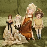 Various lot of miniature bisque dolls