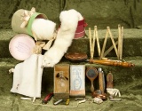 Lot of miniature accessories for French bebes or poupes