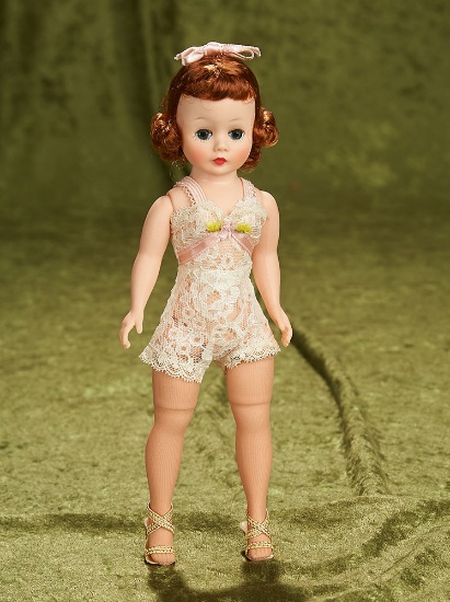 Red-haired 10" Cissette in lingerie, in original box, 1957.