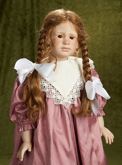 26" German bisque artist doll, "Allena" by Ruth Treffeisen, 1989. $500/600