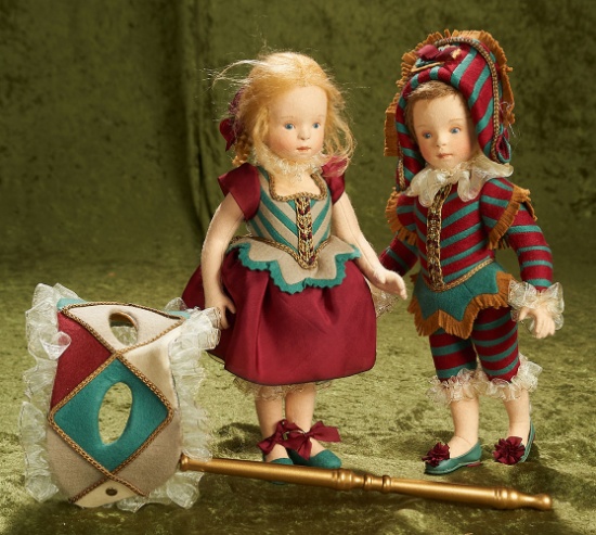 12” “Musette” and “Montague” candy container dolls, R. John Wright, 2003, original boxes. $900/1100
