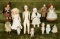 Large lot of various miniature bisque dolls including 10