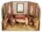 French Miniature Salon with Original Silk Draperies and Furnishings 1200/1500
