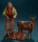 Two Neapolitan Terra Cotta Cattle with Outstanding Modeling  900/1300