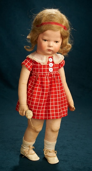 Rare German Cloth Doll "Dorothee" Jubilee Model of 1935 by Kathe Kruse 1200/1500