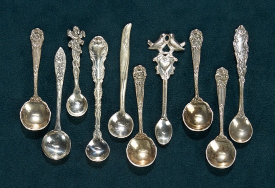 Collection, Ten 19th Century Miniature Silver Spoons 400/500