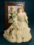 French Bisque Poupee by Gaultier Wearing Exquisite Original Costume 2800/3500