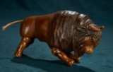 American Carved Wooden Glass-Eyed Buffalo by Schoenhut 500/700
