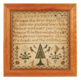Early American Sampler with Mourning Theme 500/700