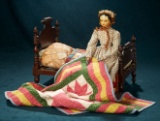 Wonderful American Doll’s Bed with Three Antique Quilts 800/1100