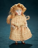 German All-Bisque Miniature Doll in Party Dress 300/400