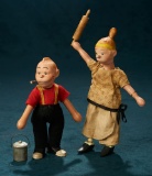 American Carved Wooden Characters 