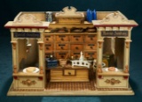 German Wooden Dollhouse Store with Labeled Cabinets 1200/1600