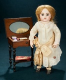 French Bisque Brown-Eyed Bebe by Leon Casimir Bru with Original Signed Shoes 12,000/15,000