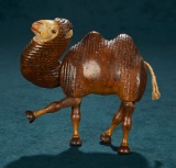 American Carved Wooden Glass-Eyed Bactrian Camel 500/800