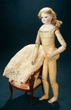 French Bisque Poupee with Wooden Articulated Body and Rare Neck Articulation 3500/4500