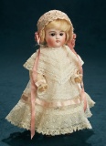 Petite German Bisque Closed Mouth Child by Kestner in Lovely Costume 800/1100