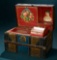 American Domed Doll Trunk with Very Elaborately-Fitted Interior 400/500