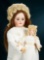 German Bisque Child Doll by C.M. Bergmann in Wonderful Antique Costume 500/700