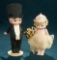 Pair, German All-Bisque Kewpie Bride and Groom  500/700