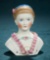 German Bisque Lady Doll with Rare Sculpted Hair and Bodice 500/700
