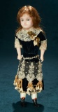 German Wax Doll with Unusual Original Costume 500/700