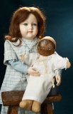 Rare American Cloth Doll with Original Wig by Gertrude Rollinson 1800/2200